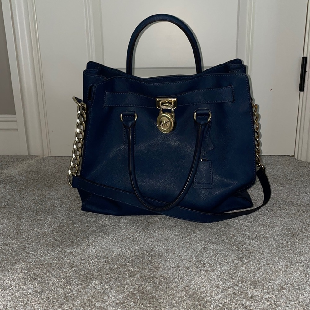 Michael Kors Large Navy Hamilton Bag